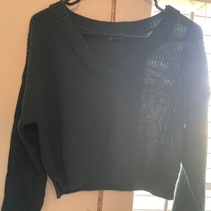 Knitted cropped sweater